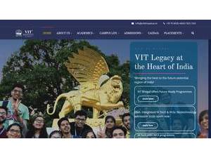वी आई टी भोपाल विश्वविद्यालय's Website Screenshot