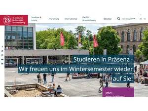 Technical University of Braunschweig's Website Screenshot