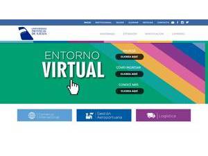 Provincial University of Ezeiza's Website Screenshot