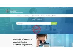 College of Medicine of Prijedor's Website Screenshot