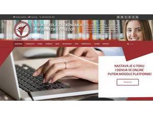 College for Economics and Informatics Prijedor's Website Screenshot