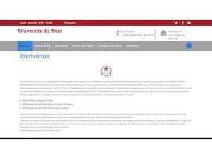 University of Faso's Website Screenshot