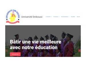 Emi Koussi University's Website Screenshot