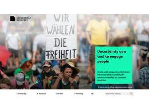Bielefeld University's Website Screenshot