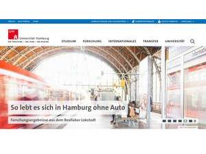 University of Hamburg's Website Screenshot