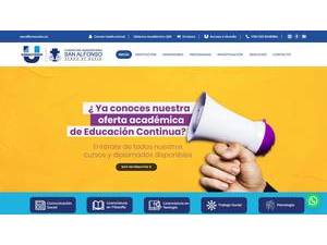 San Alfonso University Foundation's Website Screenshot