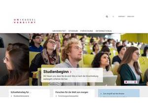 University of Kassel's Website Screenshot