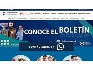 University Business Foundation of the Chamber of Commerce of Bogota's Website Screenshot