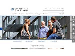 University of Koblenz's Website Screenshot
