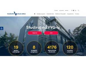 University of Applied Sciences Velika Gorica's Website Screenshot