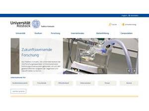 Universität Rostock's Website Screenshot