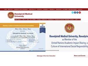 Rawalpindi Medical University's Website Screenshot