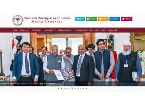 Shaheed Zulfiqar Ali Bhutto Medical University's Website Screenshot