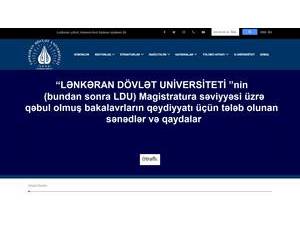 Lankaran State University's Website Screenshot