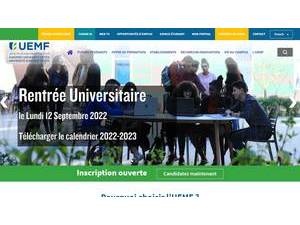 Euro-Mediterranean University of Fez's Website Screenshot