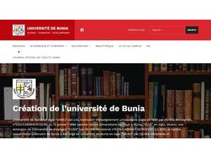 University of Bunia's Website Screenshot