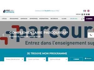 Amiens Business School's Website Screenshot