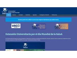 Santa Clara de Asís University's Website Screenshot