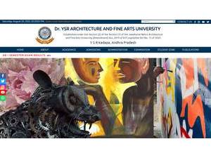 Dr YSR Architecture and Fine Arts University's Website Screenshot
