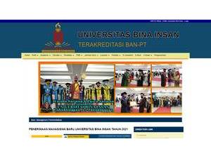 Bina Insan University's Website Screenshot