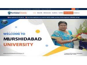 Murshidabad University's Website Screenshot