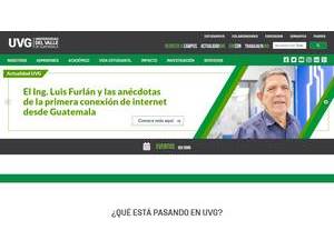 University of the Valley of Guatemala's Website Screenshot