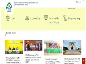 State Islamic University Datokarama Palu's Website Screenshot
