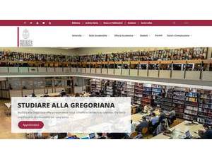 Pontifical Gregorian University's Website Screenshot