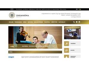 Liszt Ferenc Zenemuvészeti Egyetem's Website Screenshot