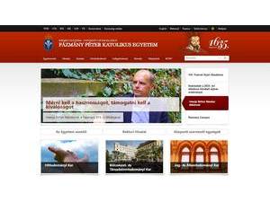 Pázmány Péter Catholic University's Website Screenshot