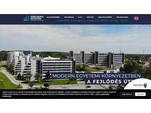 Széchenyi István University's Website Screenshot