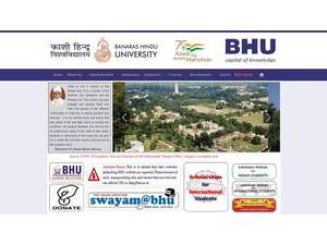 Banaras Hindu University's Website Screenshot