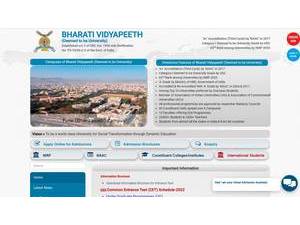 Bharati Vidyapeeth Deemed University's Website Screenshot