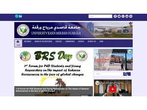Université Kasdi Merbah de Ouargla's Website Screenshot