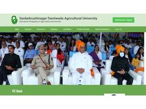 Sardarkrushinagar Dantiwada Agricultural University's Website Screenshot