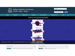 ಭಾರತೀಯ ವಿಜ್ಞಾನ ಸಂಸ್ಥೆಯು's Website Screenshot