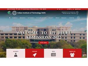 भारतीय प्रौद्योगिकी संस्थान दिल्ली's Website Screenshot