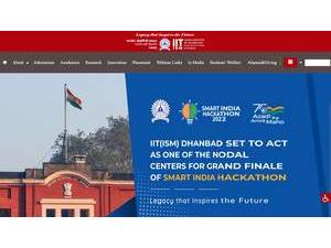 इंडियन स्कूल ऑफ़ माइन's Website Screenshot