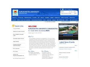 Kurukshetra University's Website Screenshot