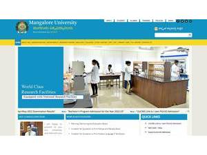 Mangalore University's Website Screenshot