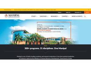 Manipal Academy of Higher Education's Website Screenshot