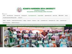 नरेंद्र देव कृषि और प्रौद्योगिकी विश्वविद्यालय's Website Screenshot