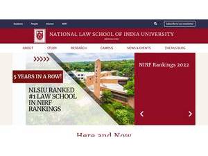 ನ್ಯಾಷನಲ್ ಲಾ ಸ್ಕೂಲ್ ಆಫ್ ಇಂಡಿಯಾ ವಿಶ್ವವಿದ್ಯಾಲಯ's Website Screenshot