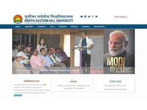 North Eastern Hill University's Website Screenshot