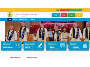 Pandit Ravishankar Shukla University's Website Screenshot