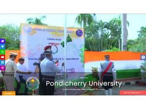 Pondicherry University's Website Screenshot