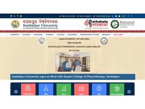 Sambalpur University's Website Screenshot