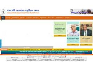 संजय गांधी स्नातकोत्तर आयुर्विज्ञान संस्थान's Website Screenshot