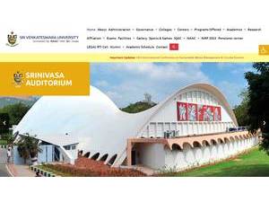 Sri Venkateswara University's Website Screenshot