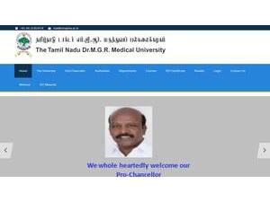 Tamil Nadu Dr. M.G.R.Medical University's Website Screenshot